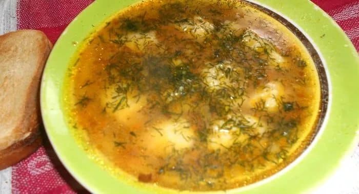 Суп с острыми галушками Суп с острыми галушками